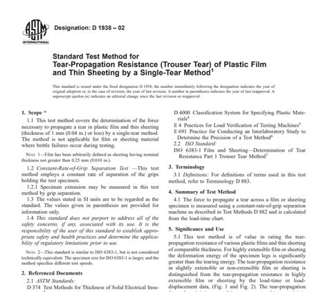 plastic film bursting strength testing data|astm d 1938 pdf.